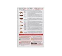 HSMXNEONJB Funny Bathroom Wall Decor Metal Tin Sign Bristol Stool Chart Health Education Digestive System Guide Home Office Decor 8 X 12 in
