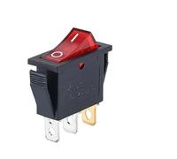 HSMXNEONJB KCD3 220V ON/Off SPST Rocker Switch Single Pole Single Throw 2 Position 20A 125VAC with LED Light 3 Pins/ 2 Pins(3PIN Red)