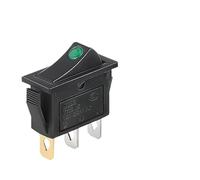 HSMXNEONJB KCD3 220V ON/Off SPST Rocker Switch Single Pole Single Throw 2 Position 20A 125VAC with LED Light 3 Pins/ 2 Pins(3PIN M Green)