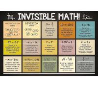 HSMXNEONJB Mathematics Educational Wall Art - Visual Guide to Key Theories, Equations, and Theorems for Secondary School - Ideal for Classroom(Framed,16x24inch(40x60cm))