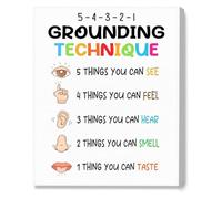 HSMXNEONJB Mental Health Art Grounding Technique Poster for School Office and Home Decor(Unframed,12x18inch(30x45cm))