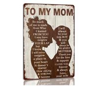HSMXNEONJB Mother's Day Mom Metal Tin Sign To My Love You Gift From Son Daughter Home Wall Plaque 8 X 12 inch