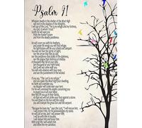 HSMXNEONJB Psalm 91 Protection & Promise Canvas - He Who Dwells in the Secret Place Wall Art - Christian Prayer Room Decor, Gift for Housewarming, Healing & Hope(Unframed,08x12inch(20x30cm))