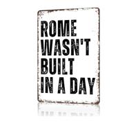 HSMXNEONJB Rome Wasnt Built in One Day Retro Tin Sign 8x12 Inch