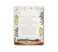 HSMXNEONJB Rustic Tin Sign The Peace of Wild Things Quote for Cabin Bedroom or Office Nature Decor (8 X 12 in)