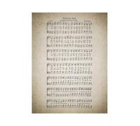 HSMXNEONJB Sacred Music Wall Decor - Hymn Sheet Art Print, Inspirational Gift for Pianist, Vocalist, for Home, Office & Worship Space(Framed,08x12inch(20x30cm))
