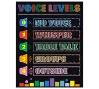 HSMXNEONJB Teachers Classroom Management Tool - Voice Level Chart & Noise Rules Poster, Self-Regulation Visual Aid for Elementary School, Daycare, or Special Education(Unframed,12x18inch(30x45cm))