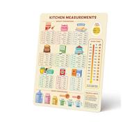 HSMXNEONJB The Ultimate Kitchen Conversion Chart, Vintage Poster for Baking & Cooking - Quick Reference Guide for Measurements & Oven Temperatures Wall Art(Framed,08x12inch(20x30cm))