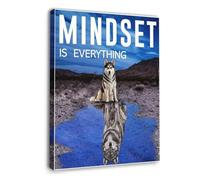 HSMXNEONJB Your Attitude Determines Your Direction Canvas Poster, Motivational Quotes Wall Art for Office, Home, Workplace Inspiration(Unframed,08x12inch(20x30cm))