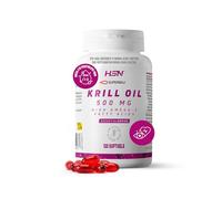 HSN Aceite de Krill Omega 3 500 mg Superba2® | 120 Perlas | Alto en Fosfolípidos (40%) | EPA y DHA para Corazón y Cerebro | Krill Antártico de Origen Controlado | Sin Gluten