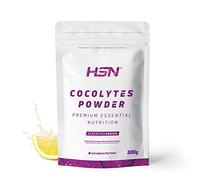HSN Agua de Coco + Electrolitos en Polvo Cocolytes | Limón 500g | Baja Osmolaridad | Sales Minerales (Cloruro + Sodio + Potasio) | No Contiene Dosificador | No-GMO, Vegano, Sin Gluten