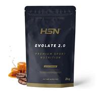 HSN Aislado de Proteína de Suero CFM Evolate 2.0 | Café Caramelo 2Kg | Whey Protein Isolate 90% + Enzimas DigeZyme® | No Incluye Dosificador | No-GMO, Vegetariano, Sin Gluten ni Soja
