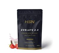 HSN Aislado de Proteína de Suero CFM Evolate 2.0 | Fresa Chocolate Blanco 500g | Whey Protein Isolate 90% + Enzimas DigeZyme® | No Incluye Dosificador | No-GMO, Vegetariano, Sin Gluten ni Soja