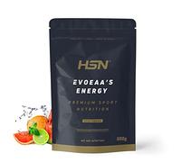 HSN Aminoácidos Esenciales en Polvo con Sabor y Cafeína Evoeaa's Energy | Ponche de Frutas 500g | 9 Aminoácidos Esenciales (EAA's) en Forma Libre | No Contiene Dosificador | No-GMO, Vegano, Sin Gluten