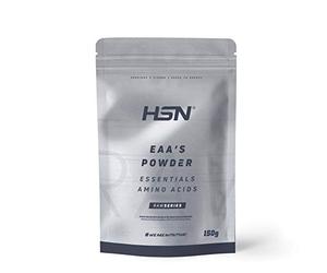 HSN Aminoácidos Esenciales en Polvo Sin Sabor | 150g | 9 Aminoácidos Esenciales (EAA's) en Forma Libre | Sin Edulcorante | No Contiene Dosificador | No-GMO, Vegano, Sin Gluten