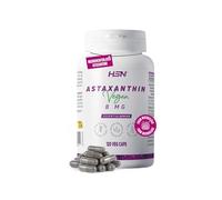 HSN Astaxantina Natural 8mg Haematococcus Pluvialis | 120 Cápsulas Veganas | Microencapsulada Estabilidad Máxima | Vitamina A y E - Cuidado Vista Piel Antiox | Carotenoide Vegetal Sin Gluten