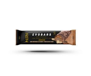HSN Barritas de Proteína Evobars | Mantequilla de Cacahuete - 12 unidades de 60g - 19g de Proteínas por Barrita - Textura Crunchy | Sin Aceite de Palma ni Azúcares Añadidos