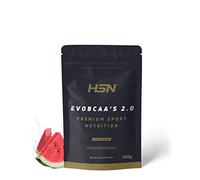 HSN Bcaa Con Glutamina De Hsn Sports | Evobcaa's 2.0 - Aminoácidos Ramificados Ratio 12:1:1 (l-leucina + L-valina + L-isoleucina) | Recuperación Y Ganar Masa Muscula | Sabor Sandía, 500 g