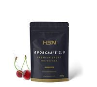 HSN BCAA con Glutamina Evobcaa's 2.0 | Cereza 500g | Aminoácidos Ramificados Ratio 12:1:1 (Leucina + Valina + Isoleucina) | No Incluye Dosificador | No-GMO, Vegano, Sin Gluten
