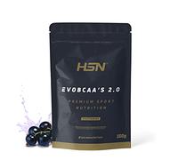 HSN BCAA con Glutamina Evobcaa's 2.0 | Grosella Negra 150g | Aminoácidos Ramificados Ratio 12:1:1 (Leucina + Valina + Isoleucina) | No Incluye Dosificador | No-GMO, Vegano, Sin Gluten