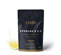 HSN BCAA con Glutamina Evobcaa's 2.0 | Limón 1Kg | Aminoácidos Ramificados Ratio 12:1:1 (Leucina + Valina + Isoleucina) | No Incluye Dosificador | No-GMO, Vegano, Sin Gluten