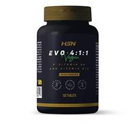 HSN BCAA Evo 4:1:1 | 120 Tabletas | 3000mg Aminoácidos Ramificados Ratio 4 1 1 (Leucina, Valina, Isoleucina) por Dosis Diaria + Vitamina B6 y B12 | No-GMO, Vegano, Sin Gluten