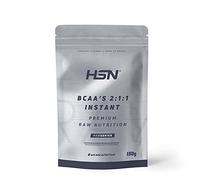 HSN BCAA’s Instantáneos 2:1:1 en Polvo | Sin Sabor 150g | Aminoácidos Ramificados Veganos (L-Leucina, L-Isoleucina, L-Valina) | Fermentación Vegetal | No-GMO, Sin Gluten