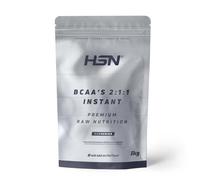 HSN BCAA’s Instantáneos 2:1:1 en Polvo | Sin Sabor 1Kg | Aminoácidos Ramificados Veganos (L-Leucina, L-Isoleucina, L-Valina) | Fermentación Vegetal | No-GMO, Sin Gluten