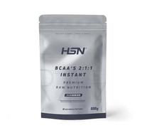 HSN BCAA’s Instantáneos 2:1:1 en Polvo | Sin Sabor 500g | Aminoácidos Ramificados Veganos (L-Leucina, L-Isoleucina, L-Valina) | Fermentación Vegetal | No-GMO, Sin Gluten
