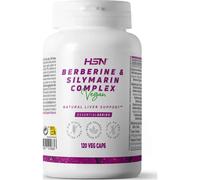 HSN Berberina 175mg + Cardo Mariano (Silimarina 80%) | Con Colina, Cromo y Vitamina B1 | 120 Cápsulas Veganas | Metabolismo de Lípidos y Función Hepática Normal | Sin Gluten