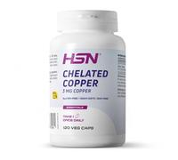 HSN Bisglicinato de Cobre (3mg Cobre elemental) | 120 Cápsulas Vegetales | Forma de ALTA Absorción | No-GMO, Vegano, Sin Gluten