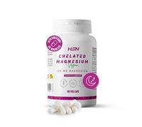 HSN Bisglicinato de Magnesio | 180 Cápsulas Veganas | 350mg Magnesio por Dosis Diaria 100% Glicinato de Alta Biodisponibilidad y Absorción | No-GMO, Vegano, Sin Gluten