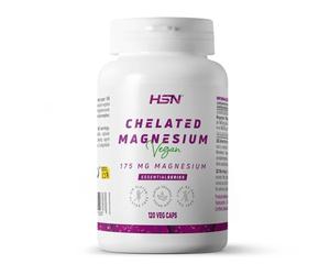 HSN Bisglicinato de Magnesio (350mg Mineral Elemental) | 120 Cápsulas Veganas | 100% Magnesio Glicinato de Alta Biodisponibilidad y Absorción | No-GMO, Vegano, Sin Gluten