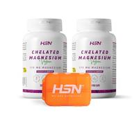 Pack - 2x bisglicinato de magnesio (175mg magnesio) - 120 veg caps + pastillero semanal hsn naranja