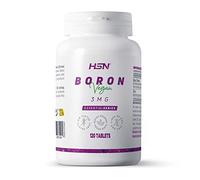 HSN Boro 3mg - de Tetraborato Disódico Decahidratado - 120 Tabletas | Oligoelemento Esencial con Citrato de Zinc. Formato cómodo y fácil de integrar en tu día a día. No-GMO, Vegano, Sin Gluten