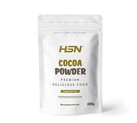 HSN Cacao en Polvo 100% Puro | 500 gr = 50 Tomas por Envase | Chocolate Soluble Sin Azúcar y Alto en Fibra | Ideal para Repostería | No-GMO, Vegano, Sin Añadidos, Sin Gluten ni Lactosa