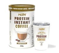 HSN Café Proteico + Vaso Café Térmico 300ml | Moca 500g | Café Instantáneo + Proteína Whey + Cacao Desgrasado Sin Azúcares Añadidos | 150mg Cafeína | No Incluye Dosificador | Vegetariano Sin Gluten