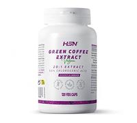HSN Café Verde 20000 mg | 120 Cápsulas Vegetales Extracto 20:1 1000 mg Green Coffee Bean + 500 mg Ácido Clorogénico + 20mg Cafeína por Dosis Diaria| No-GMO, Vegano, Sin Gluten