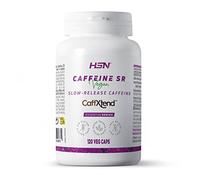 HSN Cafeína de Liberación Lenta | 120 Cápsulas de 400 mg CaffXtend equivalencia a 200 mg Pura Cafeína Natural Anhidra | Efecto Prolongado hasta 12 Horas | No-GMO, Vegano, Sin Gluten