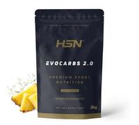 HSN Carbohidratos Evocarbs 2.0 | Piña 3Kg = 75 Tomas por Envase | Bebida Isotónica en Polvo con Sales Minerales (Electrolitos) | No-GMO, Vegano, Sin Gluten