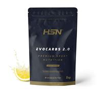 HSN Carbohidratos (Maltodextrina Dextrosa Fructosa) y Sales Minerales Evocarbs 2.0 | Limón 1Kg | Bebida Isotónica en Polvo con Electrolitos | No Incluye Dosificador | Vegano, Sin Gluten