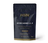 HSN Carbohidratos (Maltodextrina Dextrosa Fructosa) y Sales Minerales Evocarbs 2.0 | Neutro 1Kg | Bebida Isotónica en Polvo con Electrolitos | No Incluye Dosificador | Vegano, Sin Gluten
