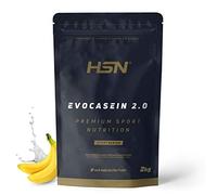 HSN Caseína Micelar Evocasein 2.0 | Banana 2Kg | Batido de Proteína Secuencial Ideal para Antes de Dormir | Con Enzimas Digezyme® | No Incluye Dosificador | No-GMO, Vegetariana, Sin Gluten