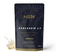 HSN Caseína Micelar Evocasein 2.0 | Choco Blanco Cacahuete 2Kg | Batido de Proteína Secuencial Ideal para Antes de Dormir | Enzimas Digezyme® | No Incluye Dosificador | No-GMO, Vegetariana, Sin Gluten