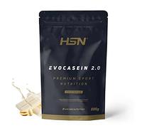 HSN Caseína Micelar Evocasein 2.0 | Chocolate Blanco 500g | Batido de Proteína Secuencial Ideal para Antes de Dormir | Con Enzimas Digezyme® | No Incluye Dosificador | No-GMO, Vegetariana, Sin Gluten