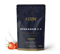 HSN Caseína Micelar Evocasein 2.0 | Fresa 500g | Batido de Proteína Secuencial Ideal para Antes de Dormir | Con Enzimas Digezyme® | No Incluye Dosificador | No-GMO, Vegetariana, Sin Gluten