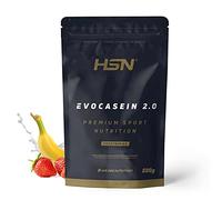 HSN Caseína Micelar Evocasein 2.0 | Fresa Banana 500g | Batido de Proteína Secuencial Ideal para Antes de Dormir | Con Enzimas Digezyme® | No Incluye Dosificador | No-GMO, Vegetariana, Sin Gluten