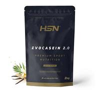 HSN Caseína Micelar Evocasein 2.0 | Vainilla Caribeña 2Kg | Batido de Proteína Secuencial Ideal para Antes de Dormir | Con Enzimas Digezyme® | No Incluye Dosificador | No-GMO, Vegetariana, Sin Gluten
