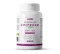 HSN Chitosan Vegano 500mg KiOnutrime-CsG® - 120 Cápsulas Vegetales | 3000mg de Quitosano por Dosis Diaria. Apoyo al Metabolismo Lipídico. Origen Fúngico Aspergillus niger. Vegano