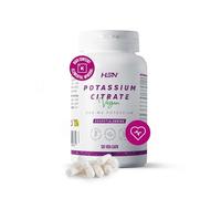 HSN Citrato de Potasio 1664mg (600mg Potasio Elemental) por dosis diaria | 120 Cápsulas Vegetales | El potasio contribuye al funcionamiento normal del sistema nervioso | No-GMO, Vegano, Sin Gluten